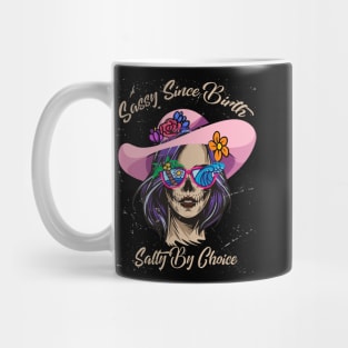 Sassy Since Birth Salty By Choice Skull Beach Sun Mug